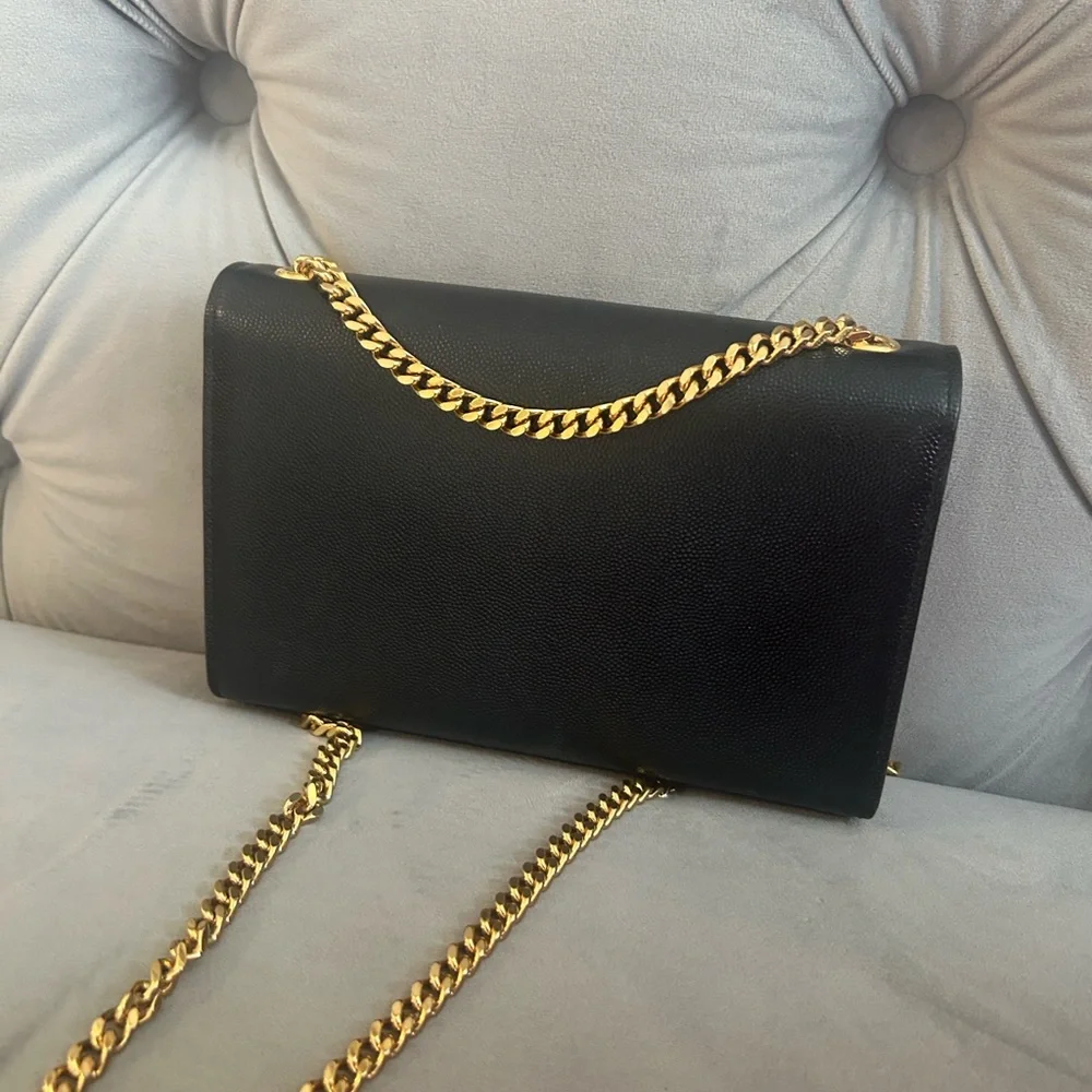 Yves Saint Laurent Black Crossbody with Gold Chain - Picture 4 of 8